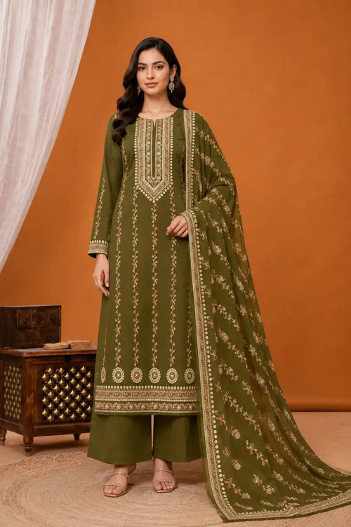 AMAYA — Embroidered Karandi 3Pc